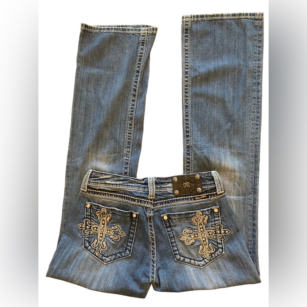 Miss Me Bootcut Jeans (#JP5333B) The Buckle Rhinestone Pocket Embellishments 29